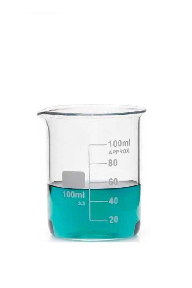Beherglass 6 Adet 100 Ml Cam Beher Ve 1 Adet 6 Mmx 25 Cm Baget Çubuk - 4