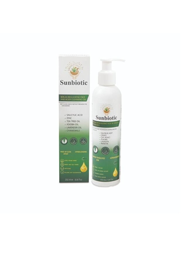 Hypoallergenic Sebum Balancing Face and Body Washing Gel 250 Ml