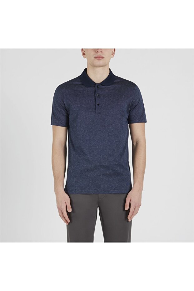 Men's Knitted Polo Shirt C.wCotton