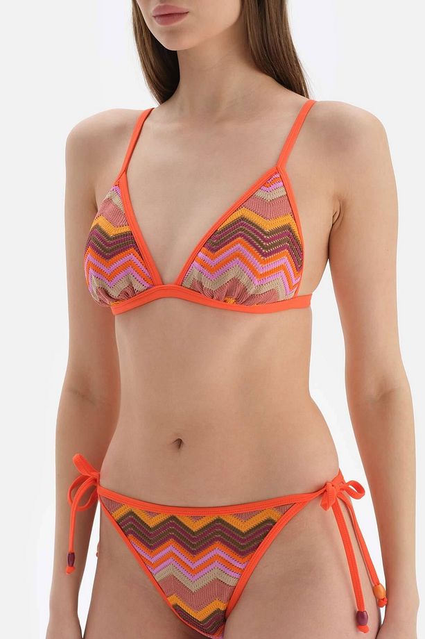 Kiremit Üçgen Küçük Bikini Üst - 4