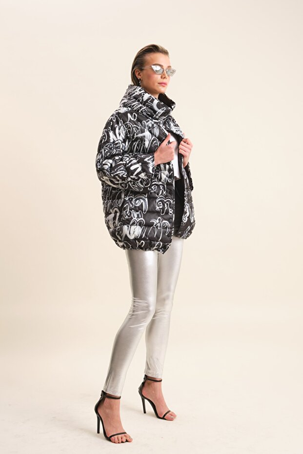 Kapitoneli Şişme Mont - 5