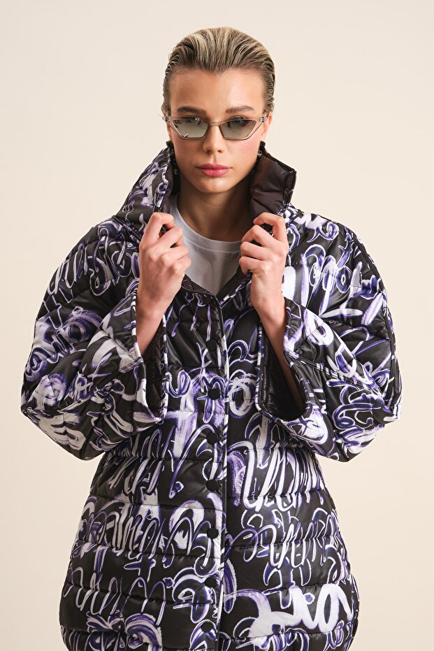 Kapitoneli Şişme Mont - 3