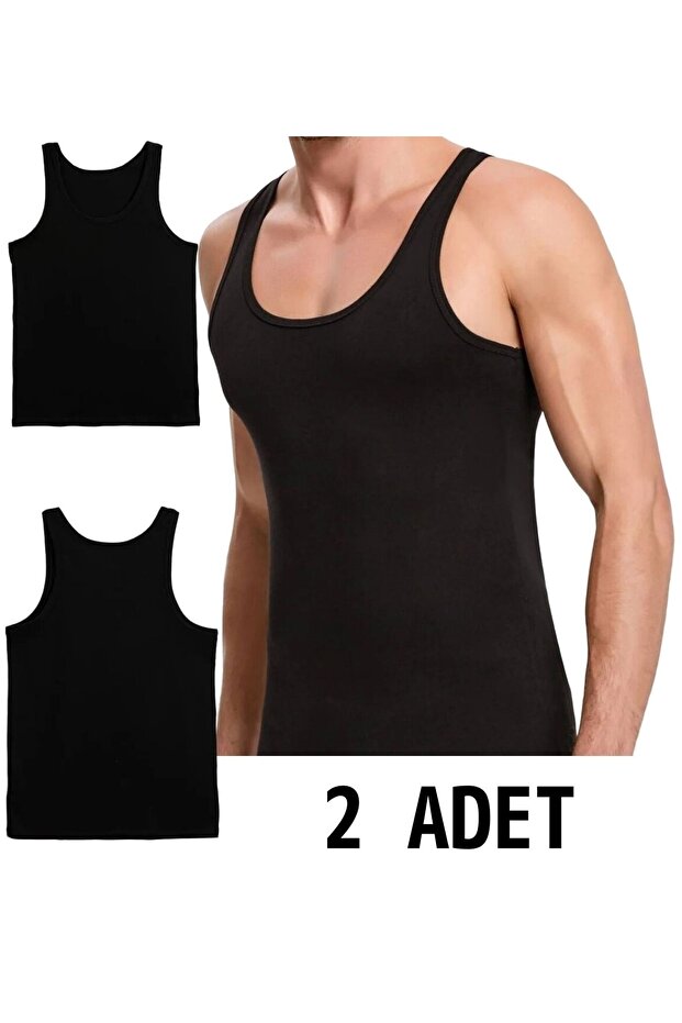 2 Pieces Men's 100% Cotton Strappy Classic Athlete