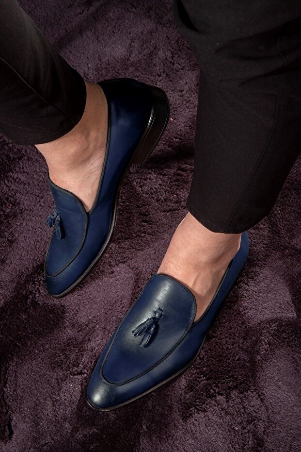 Smug Hakiki Deri Erkek Klasik Ayakkabı, Loafer Klasik Ayakkabı, Makosen Ayakkabı - 7