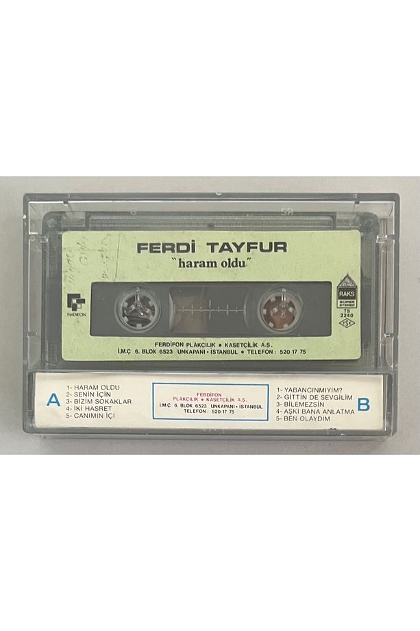 Ferdi Tayfur Haram Oldu Kaset Orijinal Dönem Kağıt Baskı - 2