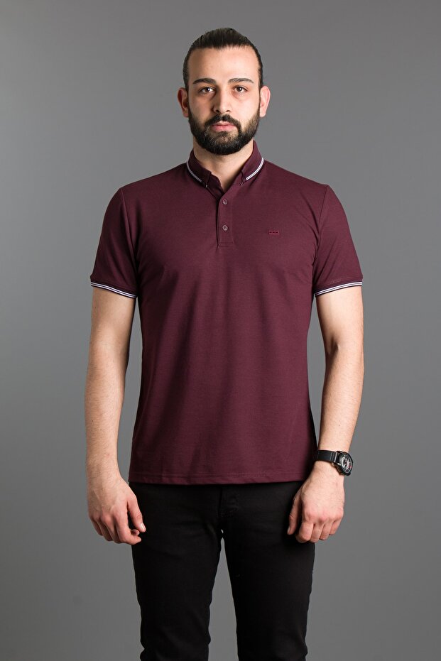 Ανδρικό μπλουζάκι Plum Basic Polo Neck - 4