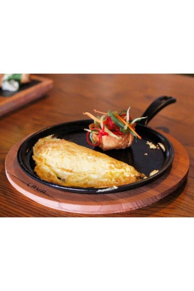 Döküm Demir Krep, Pizza, Pankek Tavasıahşap Altlıklı Ø 26 Cm - 3