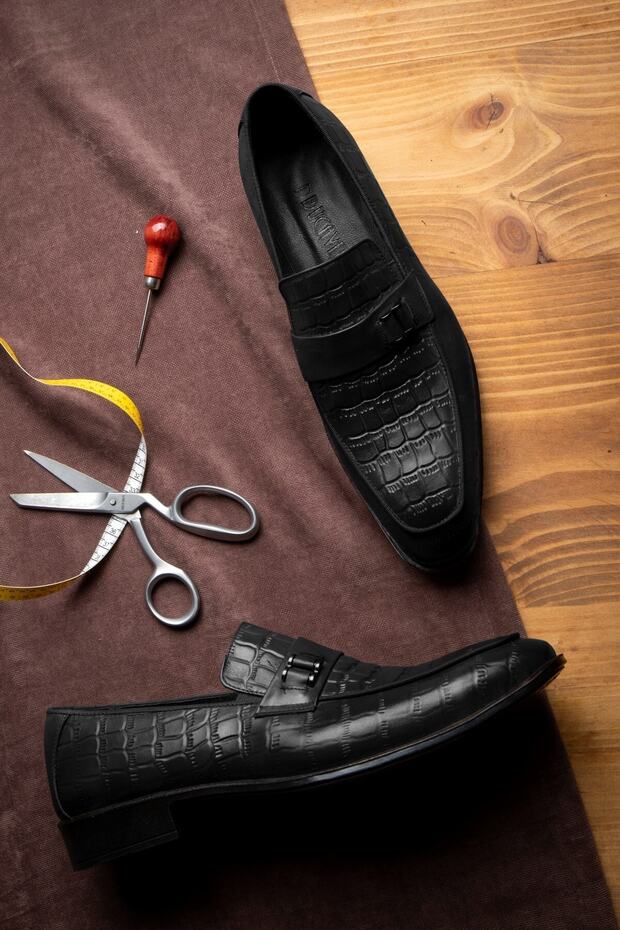 Шикарні чоловічі класичні туфлі з натуральної шкіри Мокасини Класичні туфлі Мокасини - 5