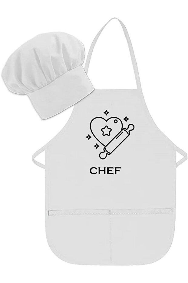 Çocuk Şef Önlük/okul Etkinlik Önlük/aşçı/çocuk Mutfak Önlük/desenli Önlük/baskılı Önlük Unisex - 1