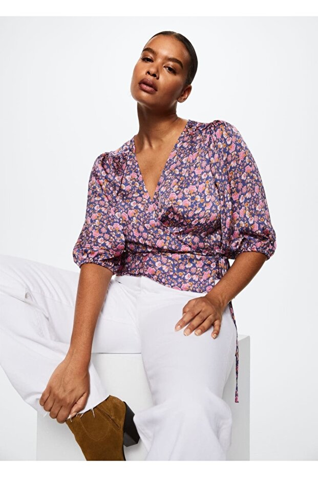 Çiçek Desenli Bluz - 6