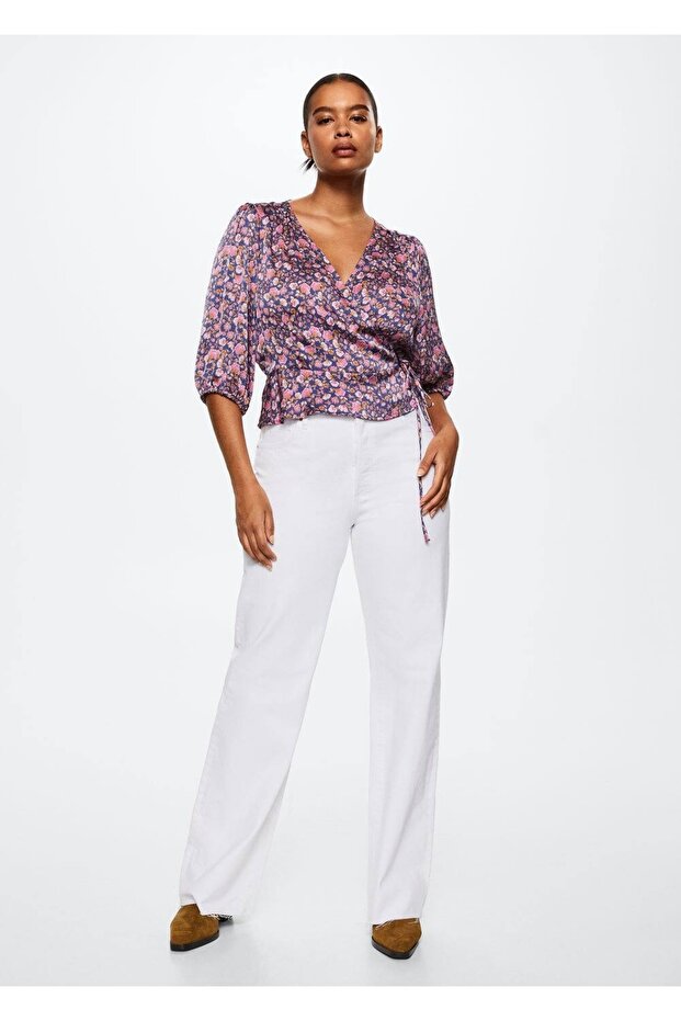 Çiçek Desenli Bluz - 8