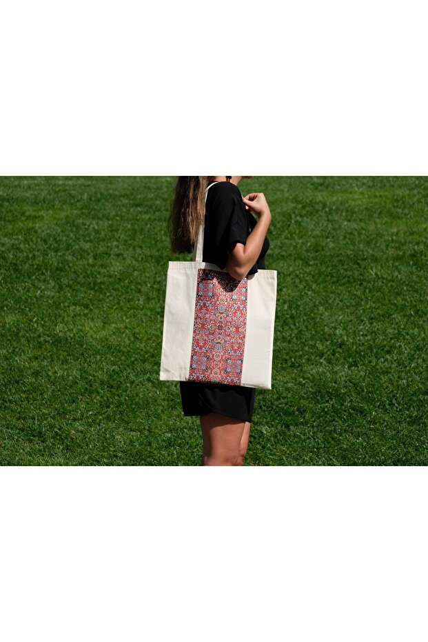 Unisex White Canvas Tote Bag