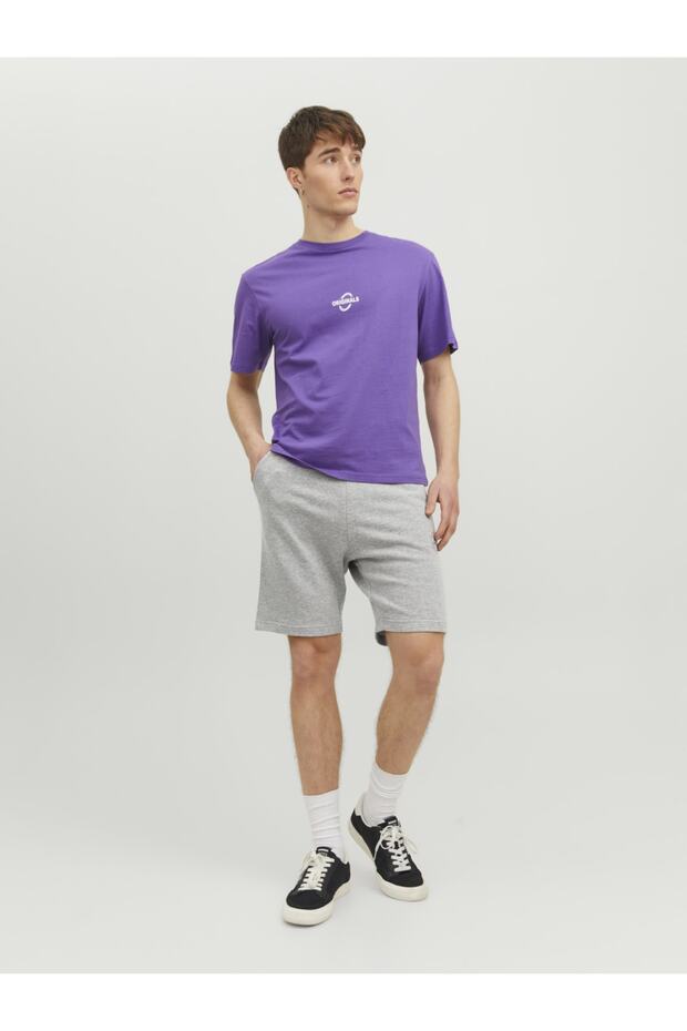 Men's Logo Detailed Sweat Shorts - Shark -12228647 - BS