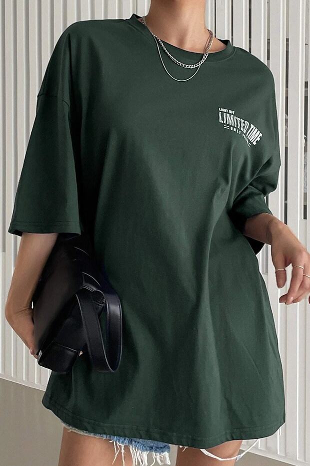 Women's Dark Green Limited Edition Oversize Comfortable Cut Tshirt