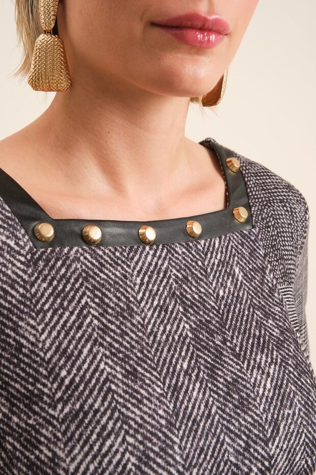 Zımba Detaylı Elbise - 4