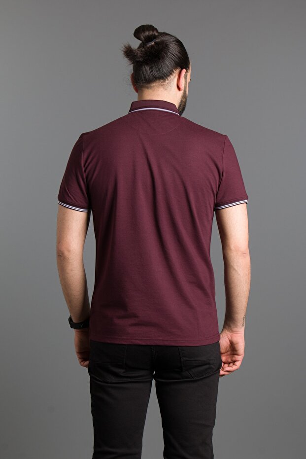 Ανδρικό μπλουζάκι Plum Basic Polo Neck - 5