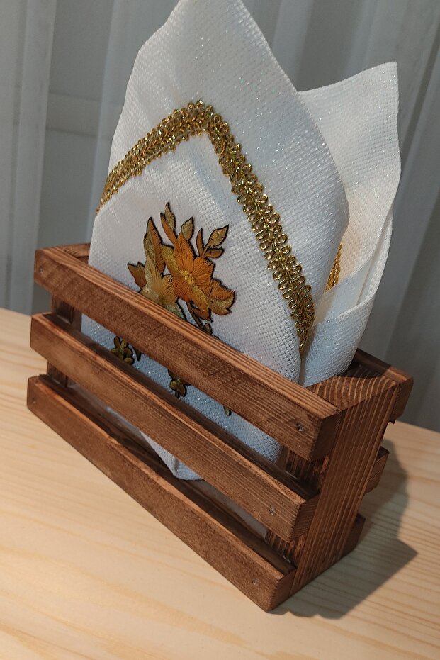 Peçetelik, Ahşap Peçetelik, Sofra Mutfak Peçetelik - 4