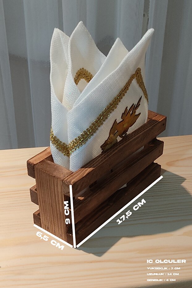 Peçetelik, Ahşap Peçetelik, Sofra Mutfak Peçetelik - 6