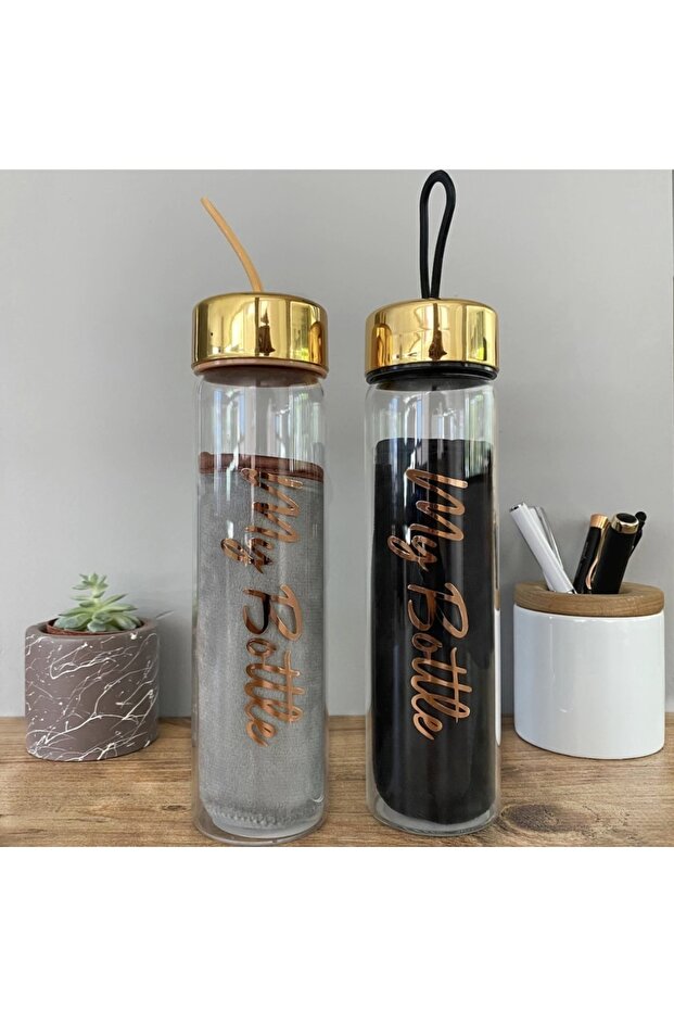 Eleganza My Bottle Glass Flask with Case