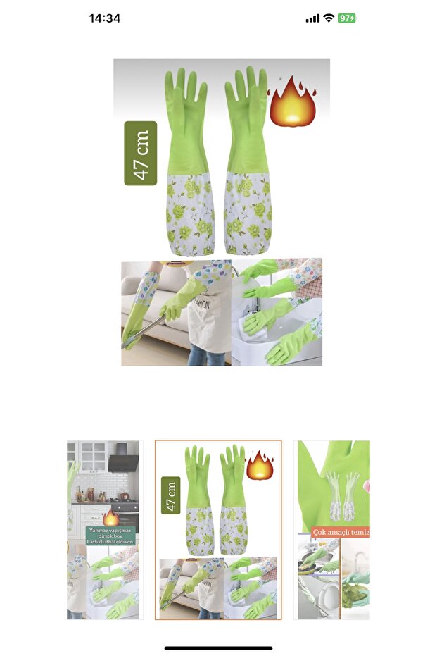 Fireproof Non-Stick 45 Cm Dish Cleaning Glove