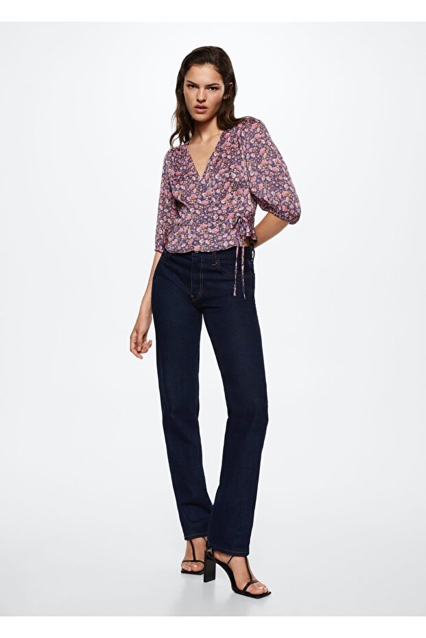 Çiçek Desenli Bluz - 2