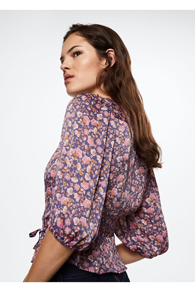 Çiçek Desenli Bluz - 5