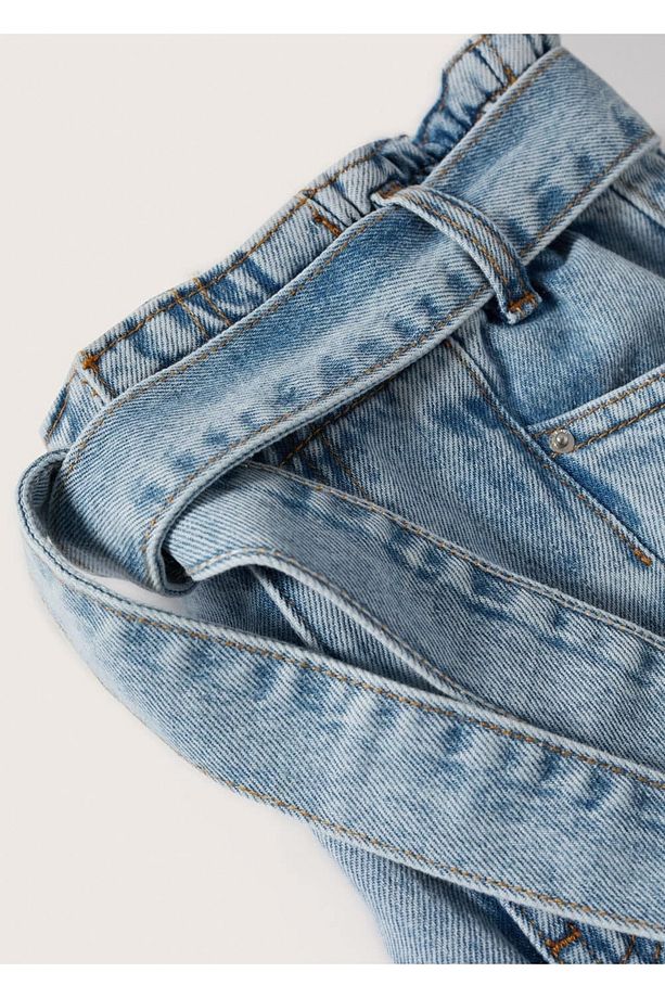 Paperbag Denim Şort - 6