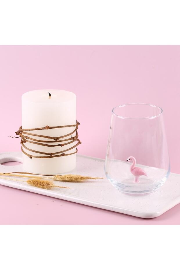 Flamingo Figürlü Dekoratif Tekli Su Bardağı - 2