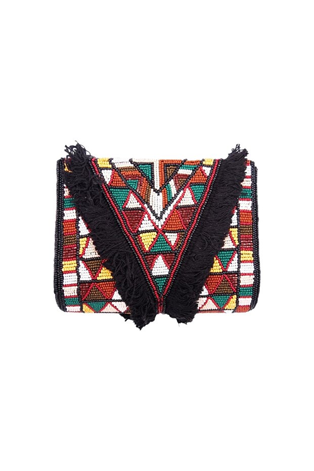 Ethno Box Beaded Bag - 2
