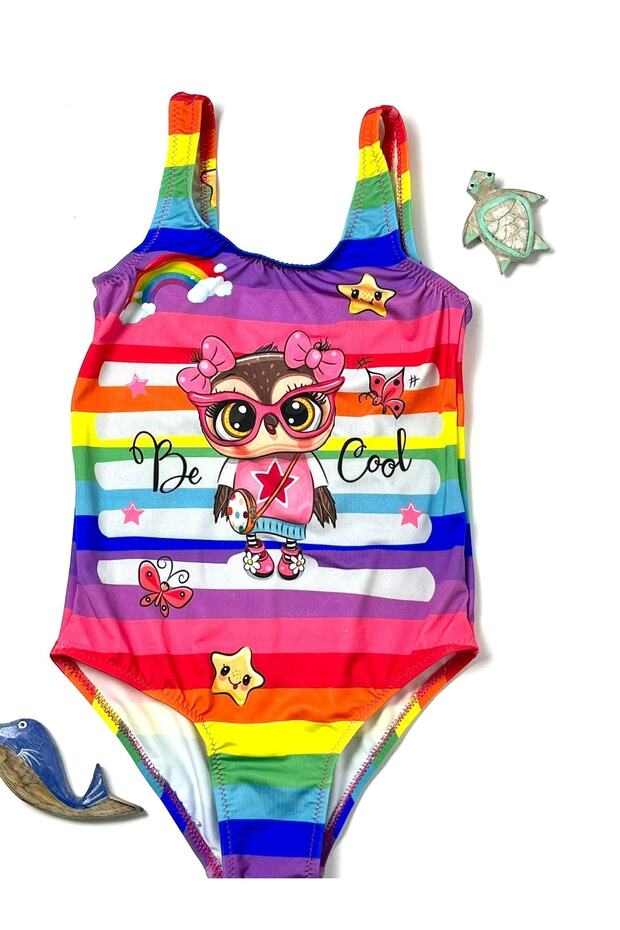 Girl's Be Cool Printed Digital Swimsuit, Bikini