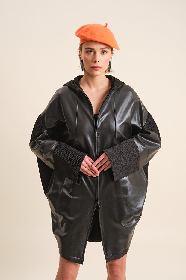 Kapüşonlu Trençkot - 5