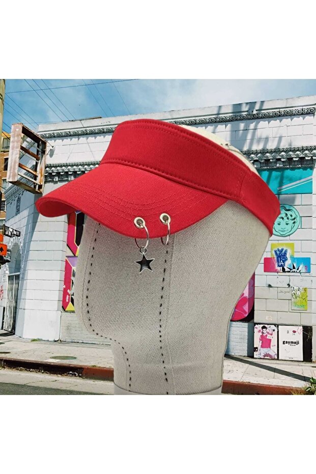 Unisex Adjustable Summer Piercing Visor Hat