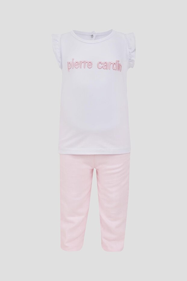 100% Cotton Top Knitted Bottom Woven Muslin Fabric Girl's Bottom Top Set 303863