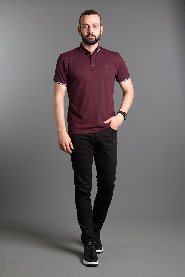 Ανδρικό μπλουζάκι Plum Basic Polo Neck - 2