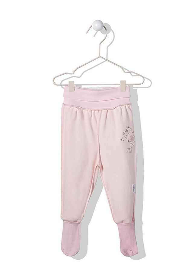 T2971 Ayıcıklı Çoraplı Tek Alt 0-12 Ay Pembe - 1
