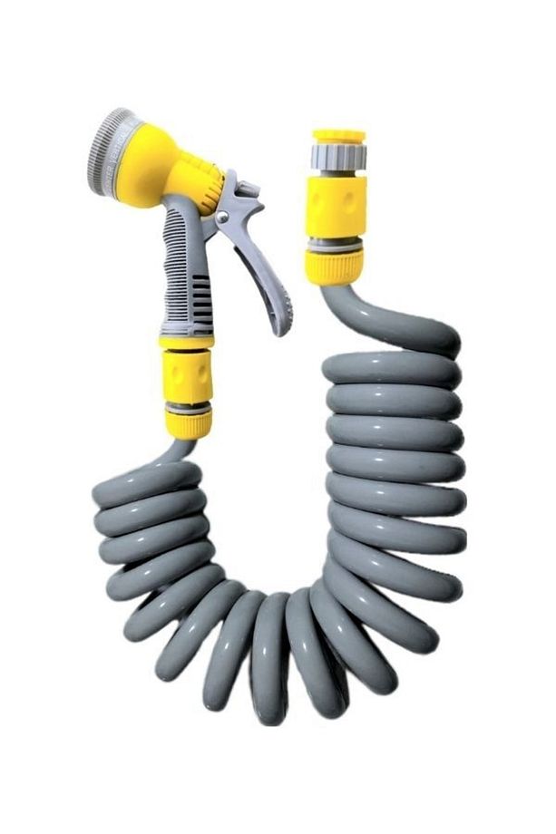 Spiral Veranda Araç Yıkama Bahçe Sulama 5 Fonksiyonlu Başlıklı Set 3.5 Metre - 1