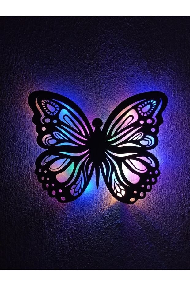 Kelebek Led Işıklı Duvar Tablosu Pilli Model - 3