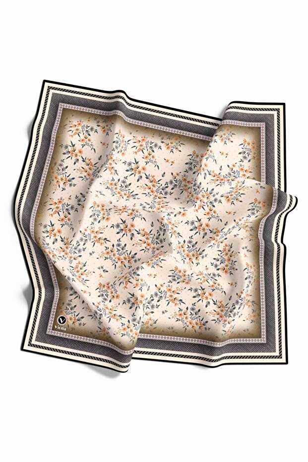 Women's Twill Scarf (SILK FREE) Gray-3