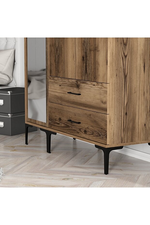 Kumsal 3 Kapılı Gardrop Rt - Ceviz - 6