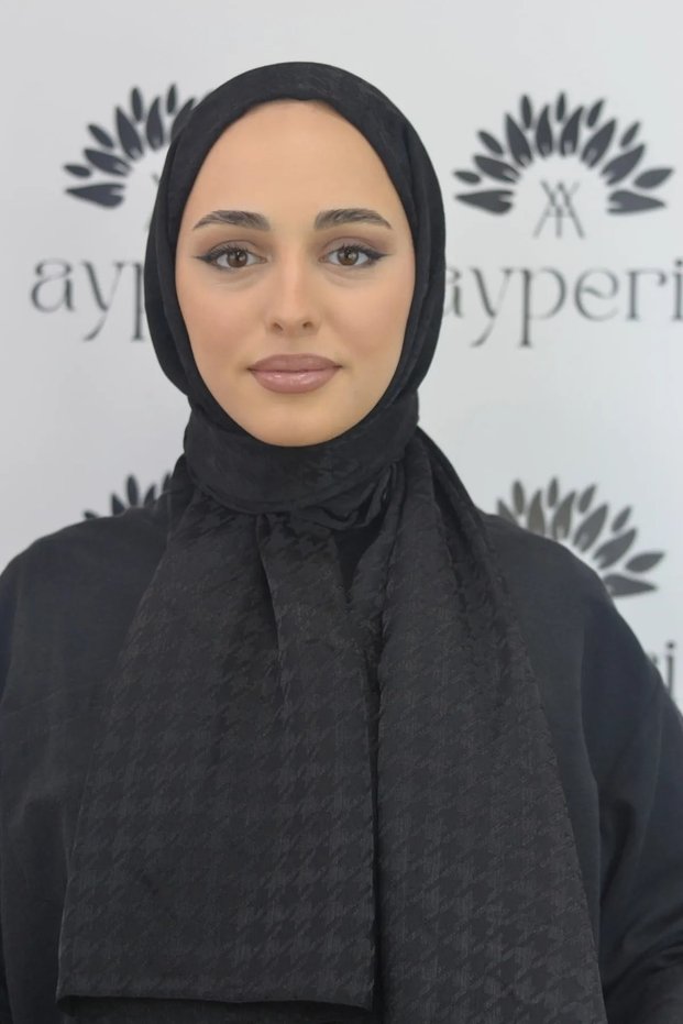 شال جاكار بنمط هاوندستوث - 75x180 سم - 03