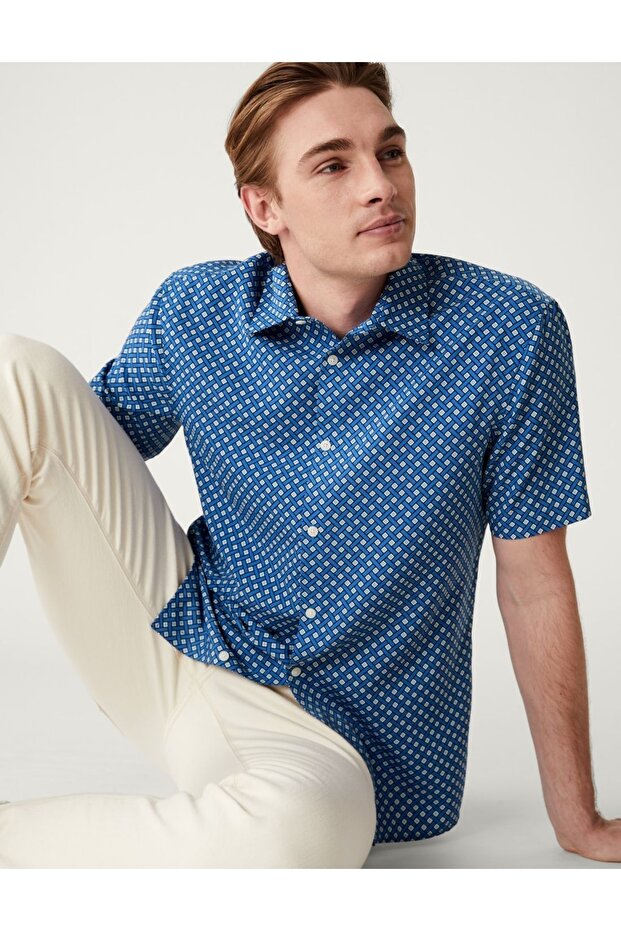 Regular Fit Kısa Kollu Gömlek - 1