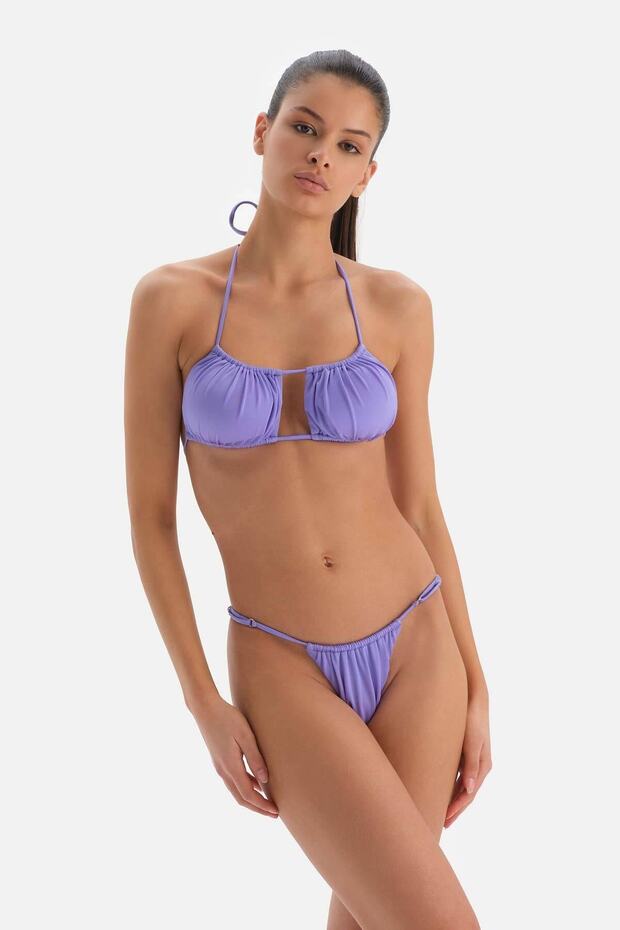 Lila Straplez Bikini Üst - 1