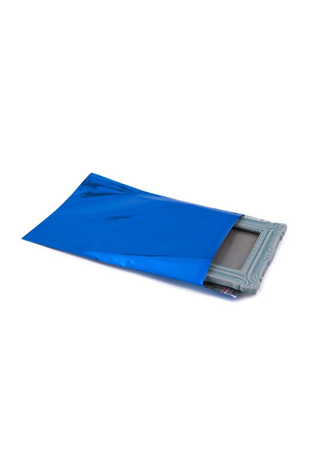 11X12 cm Blue Shiny Metalized Tape Gift Package – 100 Pieces