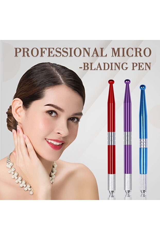 1Pc Permanent Makeup Single Ended Microblading Pen with Needle Gift - 6