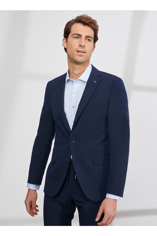 Normal Bel Slim Fit Lacivert Erkek Takım Elbise 4a3023200006 - 4