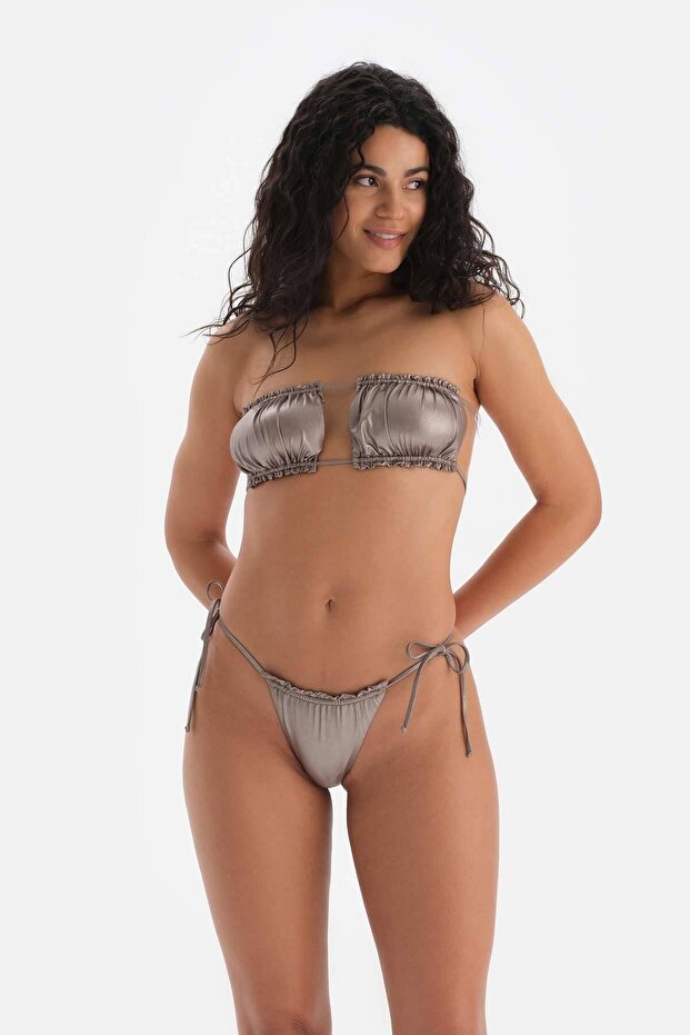 Vizon Straplez Bikini Üst - 1