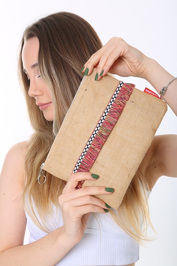 Cloth Bag Jute Clutch Cloth Bag Wallet