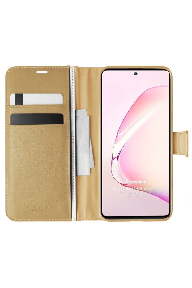 Samsung Galaxy Note 10 Lite Case with Stand and Cover Protected Gold