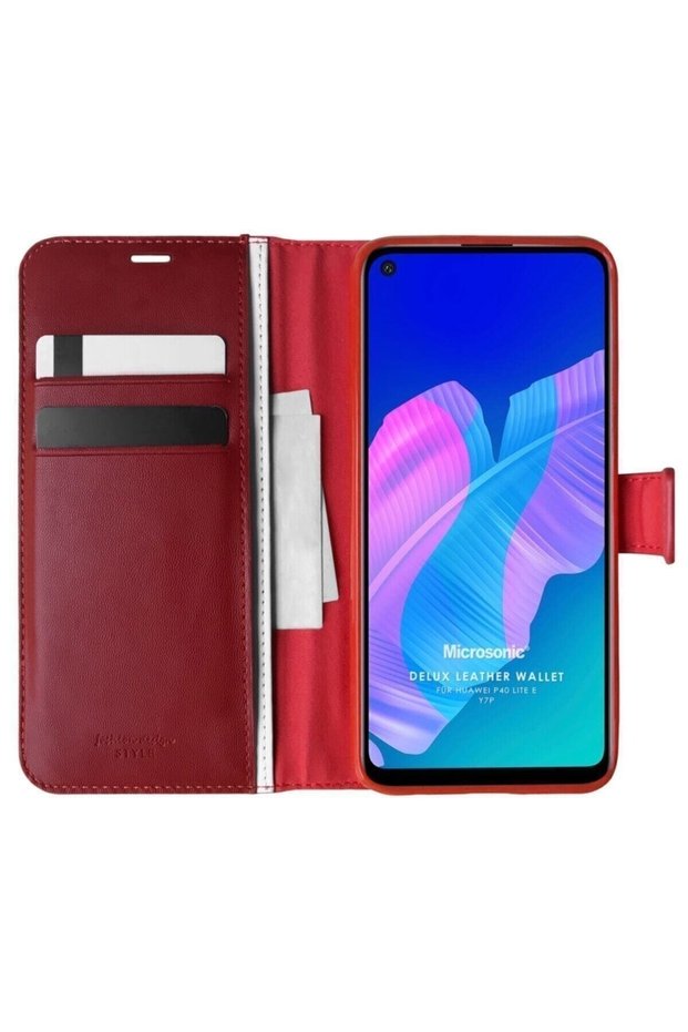 Huawei Y7P Case with Stand and Cover Protected Red