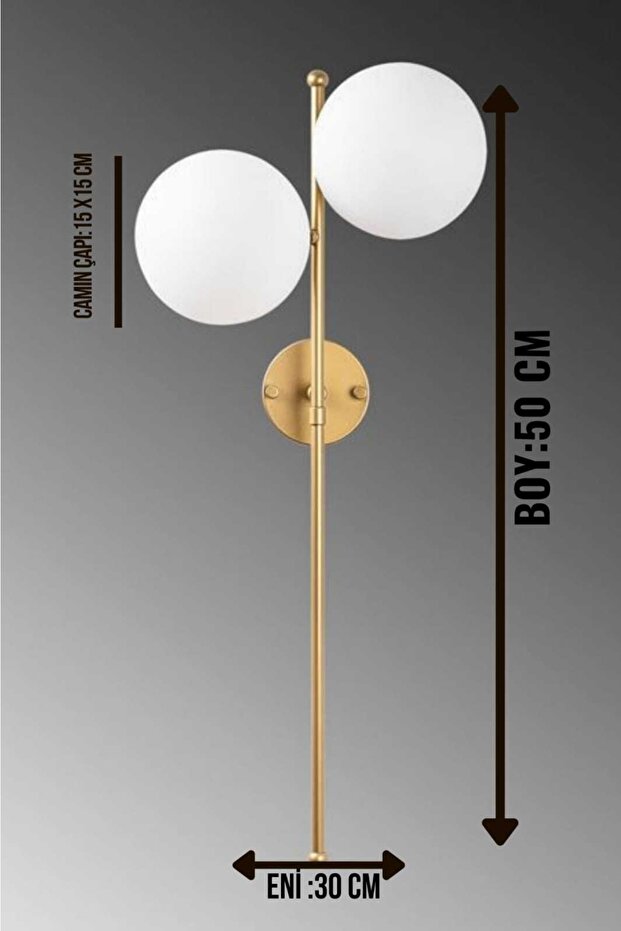 Sedef 2'li Eskitme Kaplamalı Modern Aplik - 2